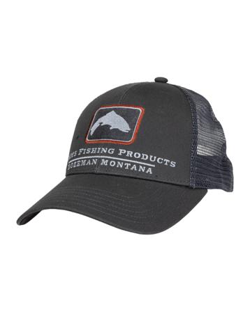 Simms Small Fit Trout Icon Trucker Carbon