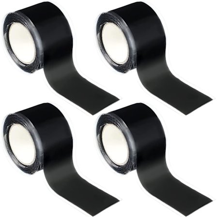 4 ruller grebtape til håndtag selvfusende silikonetape styrtape silikone gummibånd til pull up barer, 1 tomme x 5 fod