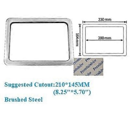 Firkantet rektangel rund benkeplate/skrivebordsplate av rustfritt stål, avfallsrenne, gjennomføring, børstet, polert, rosegull, gunblack - WELLNGS