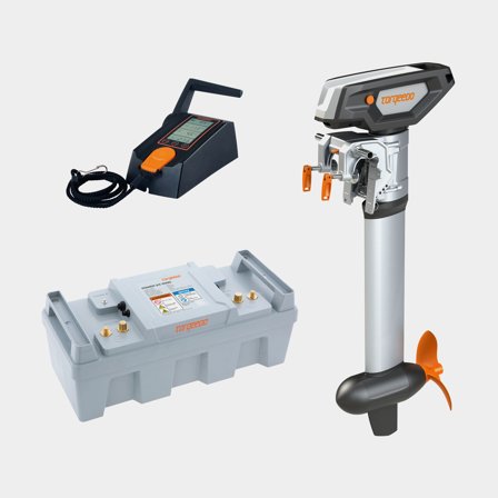 Electric outboard package Torqeedo Cruise 3.0 RS (Remote Short), 3000 W, short shaft (62.5 cm), with lithium battery (3500 Wh) + control