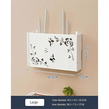 Wifi Router Opbevaringsboks Stikkontakt Set Top Boks Vægmonteret Plade Dækning Skjul Kabelkontakt Hylde Hjemmekontor Holder bøjler