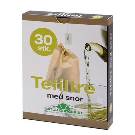 Natur Drogeriet Tefiltre m. snor ubleget 30 stk., Helse & Madvarer, Te, Øvrig Te
