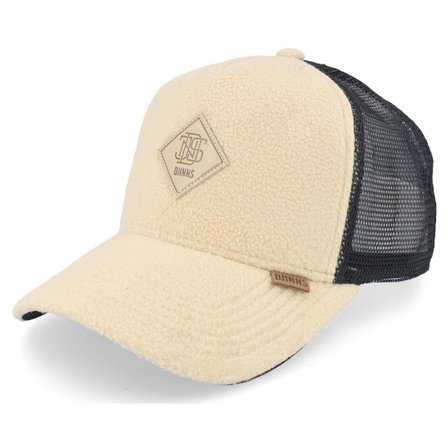 Djinns - Beige trucker Lippis - Hft Cap Pole Fleece Wool/Black A-Frame Trucker @ Hatstore