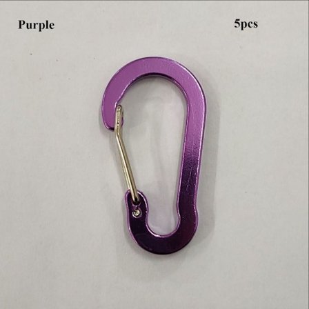 5 stk Outdoor Camping Nøglering D-Ring Nøglering LILLA