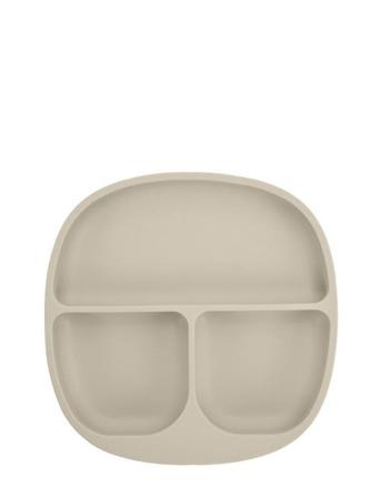 Silic Plate, Divided, Beige Home Meal Time Plates & Bowls Plates Beige Magni Toys