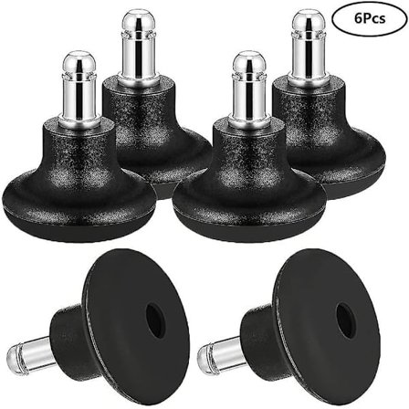 6 stk faste hjul, svingbare hjulglider, stolhjul svingbare hjul