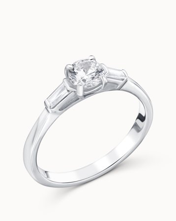 Trestensring Elly 950 Platin - Forlovelsesringe & Vielsesringe hos Vanbruun