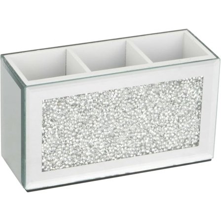 Sminkekostholder Organizer Knust Diamant Speil Juvel Skjønnhetsboks Kopp Beholder Oppbevaringspose