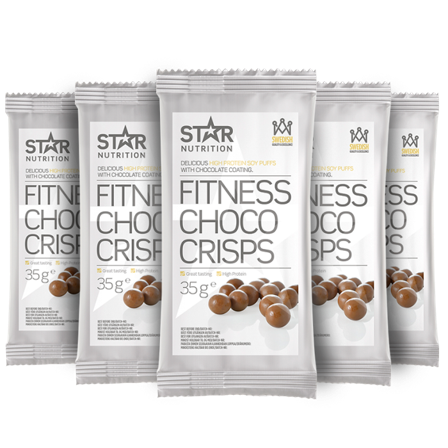 Slik & Snacks Star Nutrition 5 x Protein Choco Crisps 35g - Bodyman.dk