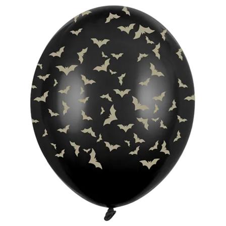 Ballonger Fladdermöss Svart 6-pack - Partyninja.se