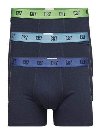 Cr7 Basic, Trunk, 3-Pack Boxershorts Blå CR7