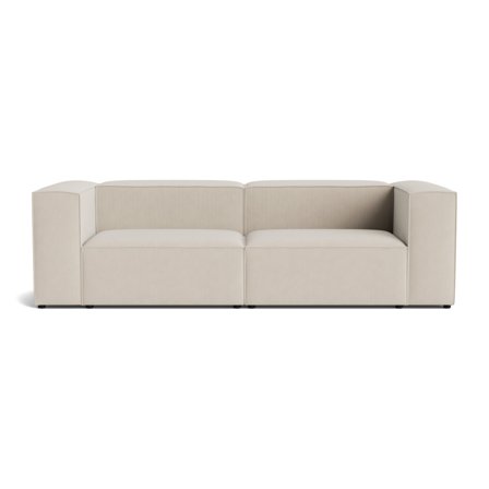 Lissabon XL 2-Sitzer-Sofa in Rebel Beige, extrabreites Design für maximalen Komfort, moderner Stil, hochwertiger Stoffbezug, Maße: 70cm.