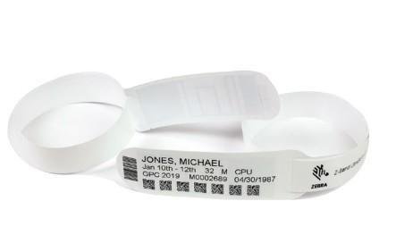 Zebra Z-Band UltraSoft RFID LR - RFID-armbånd - 525 stk - 25.4 x 279.4 mm