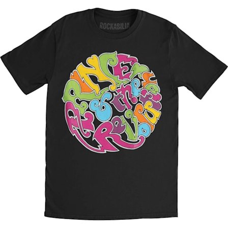 Prince Unisex Adult In a Day Back Print T-Shirt L Svart