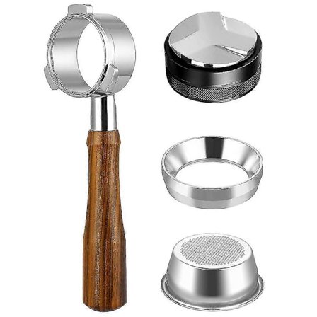 54mm Bunnløst Portafilter for Kaffe, for 8-serien, Justerbar Nivellerer, Doseringsring, Trakt