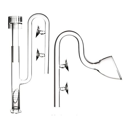 Glas Lily Pipe Outflow og Skimmer Inflow med sugekopper 13mm 17mm til akvarium plantet til tank Aquatic Filter Syst