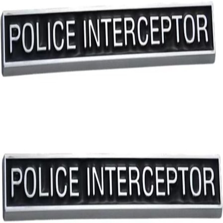 2st Police Interceptor Emblem 3D Letter Logotyp Bildörrsskärm