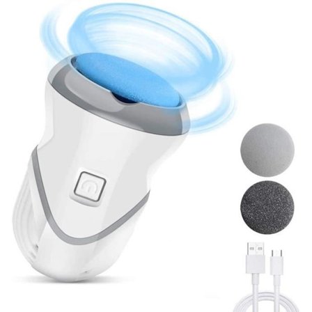 (Hvid) Leytn Elektrisk Fodfil - Genopladelig - Vandtæt - Fodpleje - Fjerner død/revnet hud