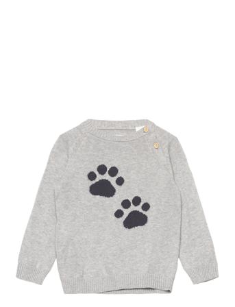 Huella Pullover Striktrøje Grå Mango