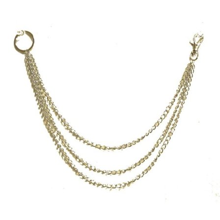 SILVERFÄRGAD BYXKEDJA - TRE KEDJOR