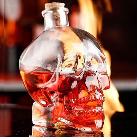 Viskikarahvi - taidepatsas 750 ml lasiviinipullot puisilla tulpilla, kirkkaat pullot kuohuviinille, kefirille, elintarvikkeiden säilytykseen, tiivis