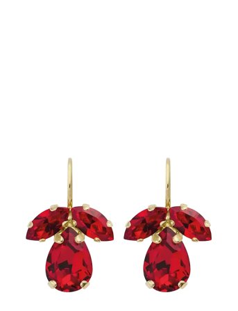 Caroline Svedbom Petite Timo Earringsgold - Red - ONE SIZE