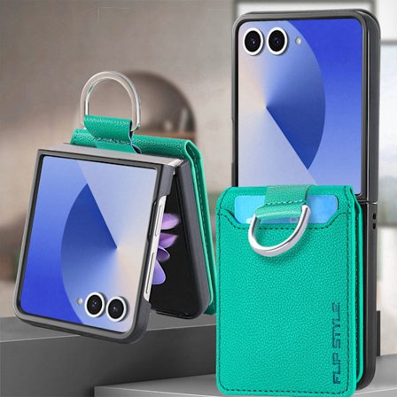 Kompatibel med Samsung ZFlip7/6/5/4/3 lommebokdeksel kortspor håndleddsspenne holder mobiltelefondeksel Z Flip 7 Fe / 6 / 5_jar