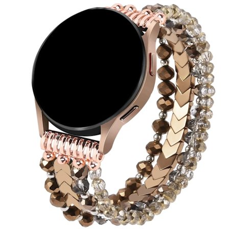 Lämplig för Samsung Galaxy Watch 4/5/Active 2 40mm 44mm 42mm 45mm 46mm armband 20mm handgjort elastiskt pärlarmband ersättning