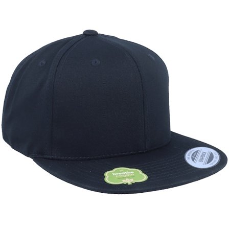 Yupoong - Negro snapback Gorra - Organic Black/Black Snapback @ Hatstore
