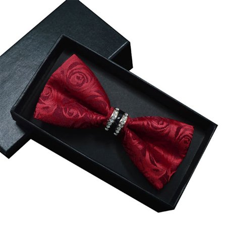 Förebundna flugor för män till bröllopsfest, eleganta enfärgade justerbara flugor