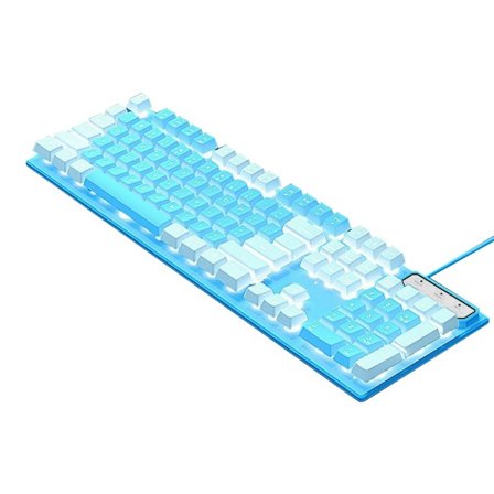 104Keys Gaming Mekaniskt Tangentbord USB Trådbunden RGB Bakgrundsbelyst Tangentbord Bländande färg