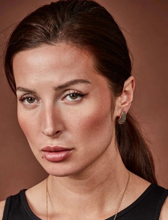 Bud to rose Drop Crystal Stud Earring Black/Silver - Gold - ONE SIZE