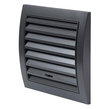 Europlast Ventilasjonsgitter i plast Ø100mm / 153x148mm Antrasitt ND10A