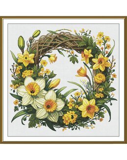 Stickpackung Bild Krone aus Blumen