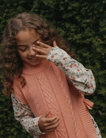 Garbo&Friends Cable Knitted Neckwarmer - Pink - 86/104