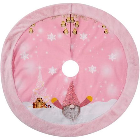 Ljusrosa Rudolph plysch julgransmatta för julen New Y