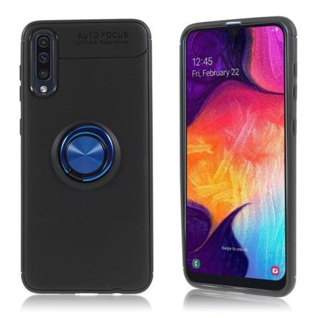 Samsung Galaxy A50 rengaspidike suojakotelo - Musta / Sininen Blue