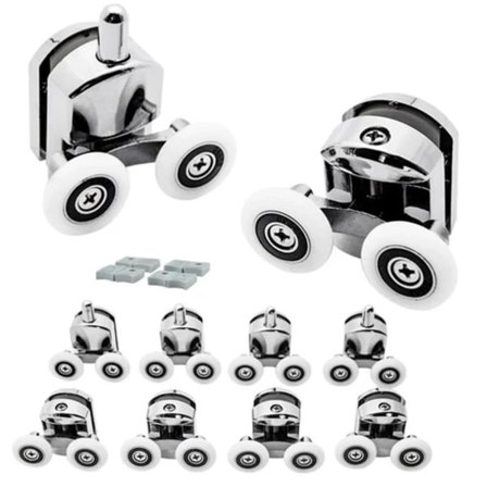 Hjul til dusjkabinett / dusjdør - 8 stk