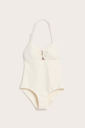 Kappahl | Strój kąpielowy bandeau, o wyraźnej strukturze | Offwhite