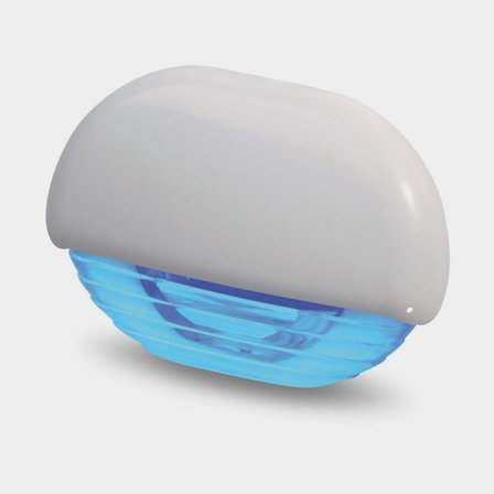 Lampe de marche Hella Easy Fit, encastrée, plastique, blanc, LED, 12 / 24 V, 0.5 W, avec lumière bleue