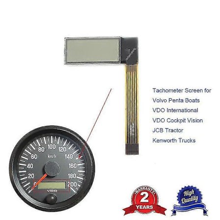 Vdo Omdrejningstæller LCD-skærm til Kenworth Truck Jcb Volvo Penta Båd Yanmar Marine Timetæller Display