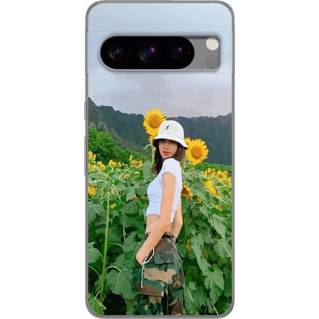 Kompatibelt Mobilskal till Google Google Pixel 8 Pro Lisa Blackpink Solrosor K-pop Idol