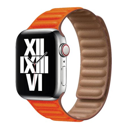 Lærreim for Apple Watch Band 45mm 41mm 44mm 40mm Original Magnetic Loop Link Armbånd iWatch Ultar2 49mm 9 8 7 6 SE 3 42mm