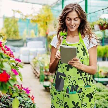 Arbejdsskitte med lommer Oxford stof Haveforklæde Universal Arbejde