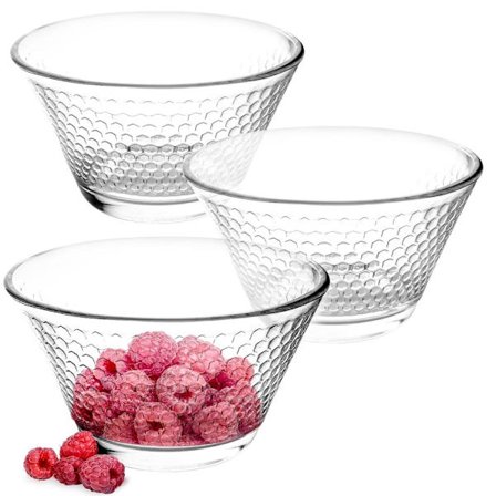 Elegant glasskålsæt til salat, snacks, dessert - tåler opvaskemaskine