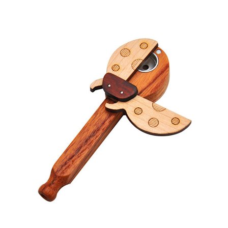 Leppäkertun muotoinen puinen piippu, puinen piippu kääntyvällä kannella, 105 mm