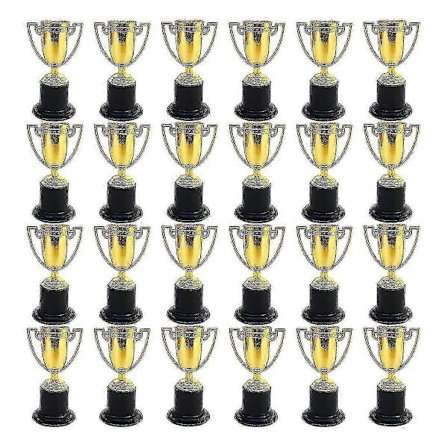 24 kpl Mini Palkinnot Lapsille, Muoviset Kultaiset Palkintokupit, Juhlaherkkuja, Palkintoja, Urheilua Varten