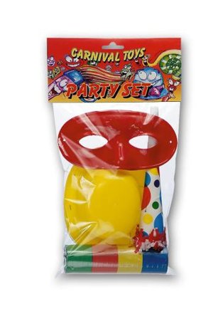Carnival Toys 4494: Party Set (1 Cappellino, 1 Domino, 1 Stella, 1 Tromba)