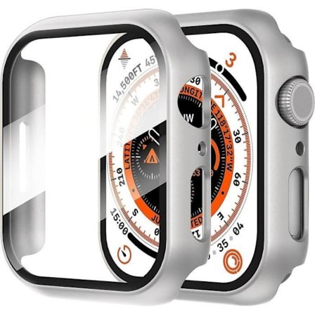 Fodral till Apple Watch Series 9-8-7 41mm - E.F.CONNECTION - Silver - Grå - PC-material