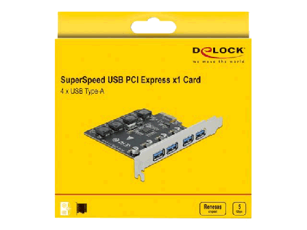 Delock USB-adapter - PCIe 2.0 - USB 3.2 Gen 1 x 4